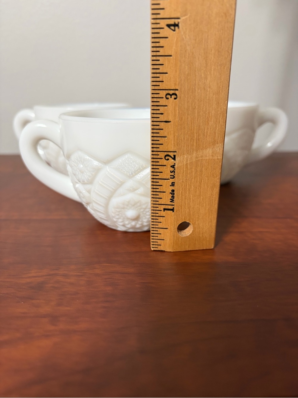 Set of 3 Milk Glass Punch Cups - Picture 9 of 9